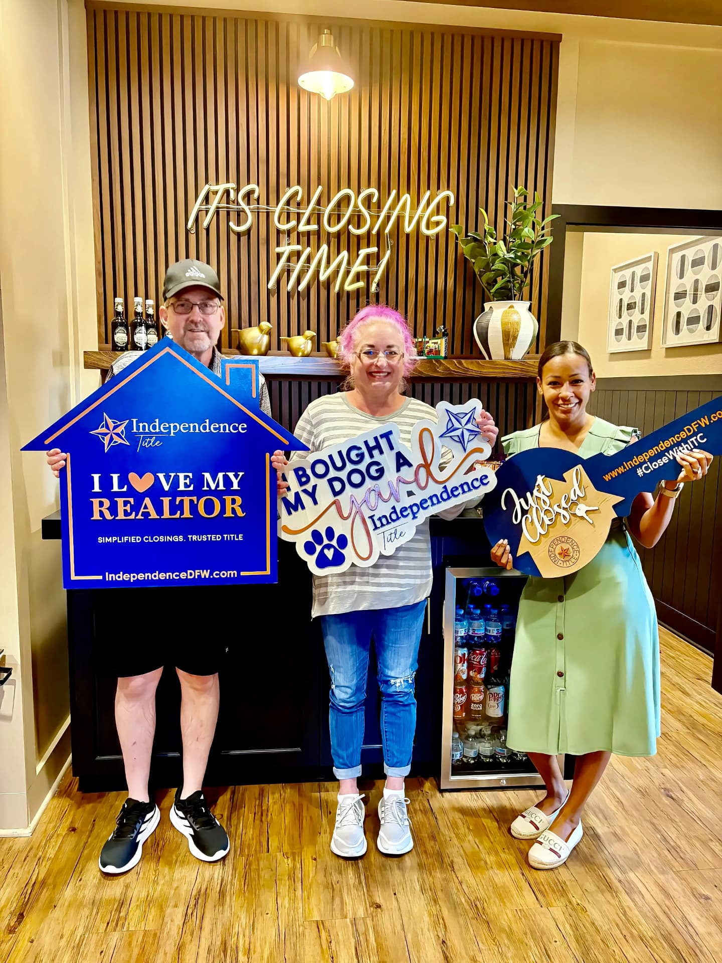 Clients celebrating a closed home purchase