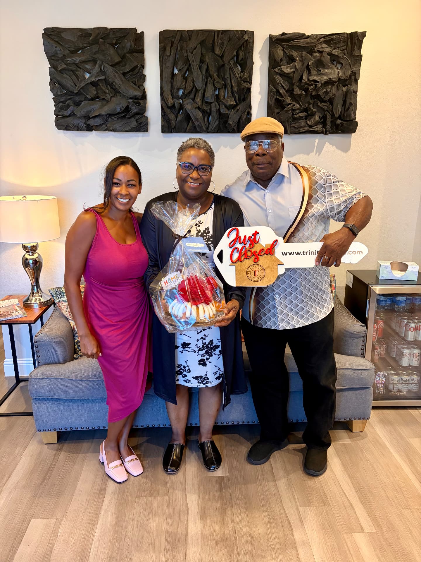 Clients celebrating a just-closed home purchase
